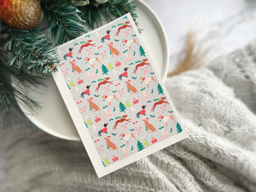 1 Sheet, Approx 13x90cm, Christmas Print Water Decal Image Transfer for Polymer Clay / Ceramics